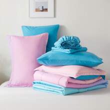 7pieces(Full/Queen/King)Lightweight Solid Comforter Set For All Seasons,Twin(5 Pieces),Soft & Comfortable Bed In A Bag Set For Student/Friends/Colleage,A Cloud-Like Sleeping Space All Year Round,Spring/Summer/Autumn/Winter,Great Gift