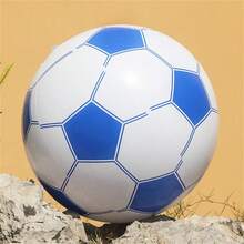 1 pieza, Balón de fútbol inflable, Pelota de playa decorativa inflable de PVC para piscina, Pelota deportiva acuática, Balón publicitario inflable, Copa Mundial, Balón de fútbol inflable para agua, Esencial para verano, playa, piscina, vacaciones y viajes - balón de fútbol inflable - Ver 7