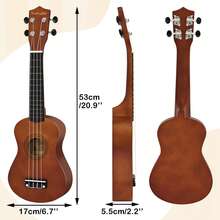 21 Inch Soprano Ukulele With Gig Bag, Pick, And Spare Strings – Great For Schools And Beginners - Light Brown - View 2