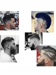 胡须造型模板工具，带梳子的胡须造型和造型工具，胡须造型模板梳，完美排列和边缘，适合男士下巴脸颊/领口，对称/曲线/阶梯式剪裁，适用于任何胡须剃须刀电动修剪器或理发器