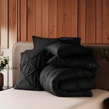 7 Pieces (Full/Queen/King) Elegant Bed In A Bag Comforter Set, Twin(5 Pieces),Stylish Solid Comforter, Soft Microfiber, Comfortable And Warm, Cloud-Like Soft Bedding Set, Bedroom Decor For Spring/Summer/Autumn/Winter, Ideal Gift