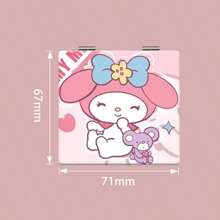 Sanrio 1 pieza Nuevo espejo portátil estilo Sanrio, diseño de alta gama, espejo de maquillaje cosmético como regalo para estudiantes, espejo plegable de sobremesa