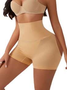 1 Stück Yoga Highwaist formende Shorts für Frauen, nahtlos, Shapewear, Bauchkontrolle, Körperformer, Po anhebend, Unterwäsche, hautfarbene Shorts, Fitnesszubehör
