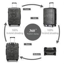 Hard Shell ABS Camouflage Luggage Set With Spinner Wheels, TSA Lock And Telescopic Handle – Lightweight Cabin, Carry On And Check-In Suitcases For Men, Women And Families, 3-Piece Set (20/24/28 Inch) - Camouflage Gray - View 4
