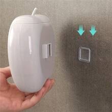 1pc Multi-Functional Apple Shape Wall Mounted Storage Box, For Plastic Packaging & Food Covers, Non-Waterproof Plastic Container With Unique Seal - Multicolor - View 10