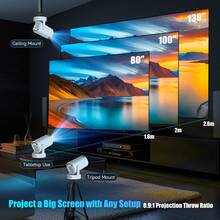 Magcubic HY300Pro+ Projector Built In Android 14 System 180°Flexible Rotating Projector With Manual Focus And Auto Keystone Correction Portable Projector - 英規插(220-240V) - 查看 5