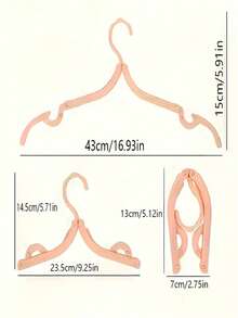 5pcs/10pcs Portable Foldable Travel Clothes Hangers - Essential For Cruise, Space-Saving Drying Rack, New Year And Holiday Gift, Travel Hanger, Durable Material - Suitable For Bedroom, Closet, Wardrobe - Space-Saving Storage Rack, Home And Dorm Clothes Hanger - Travel Necessity, Airplane, Space-Saving Clothes Dryer, Suitable As Holiday Gift For Friends And Family - Multicolor - View 3