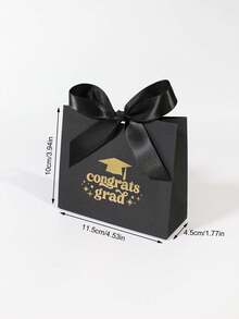 10 piezas Cajas de dulces exquisitas para graduación 2025 Caja de regalo de graduación negra Caja de regalo de chocolate para celebración de graduación Caja de regalo para fiesta de ceremonia de graduación - 11,5 x 4,5 x 10 cm - Ver 11