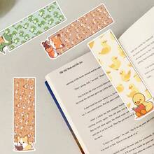 30 Cartoon Animal Series Simple Handbooks Artistic Style And Creative Materials Ins Reading Paper Bookmarks Can Be DIY Decoration,School Supplies,Back To School - Multicolor - View 5
