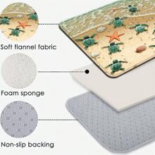 4pcs Multicolor Modern Art Series Rich Color Pattern Comfortable Bath Mat For Toilet, Bathroom, Bedroom