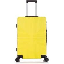 DK Luggage 24" Medium Lightweight Hard Shell Suitcase 4 Wheel Spinner Luggage ABS-30 Yellow - Yellow - View 4