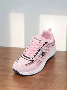 Zapatos Tenis Caminar para Mujer Correr con Malla Transpirable Zapatillas Deportivas de Ligeros y Cómodas para Mujeres - Rosa - Ver 2