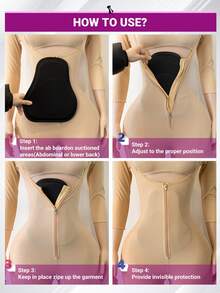 larrycard 1块硬质腹部训练板，平坦腹部，腰椎塑形泡沫板 - 黑色 - 查看 6