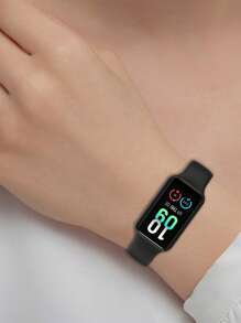 1pc Solid Color Casual Style Snap-On Silicone Smart Watch Band Strap, Suitable For Amazfit Band 7, Suitable For All-Day Wear