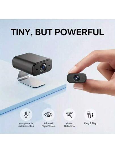 1pc Mini Spy Camera Security Real Time Monitoring, Infrared Night Vision, Motion Detection, Easy Installation Indoor Nanny Pet Camera/Support Cloud Storage Micro SD Cards Perfect Baby, Monitoring Home Makes An Ideal Family Holiday view 2