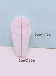 14pcs Double-sided Cute Plush Bunny Ear Diy Hair Clips, Headbands, Hair Accessories