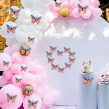 24pcs 3D Butterfly Wall Decor, July 4th Festival Party Supplies, Butterfly Wall Stickers Decoration Removable Butterfly Art Decal For Bedroom Living Room Refrigerator Home Decor Butterfly Pattern Stickers, PVC Stickers, 2 Sizes Mixed Pack Room Decor Living Room Decor