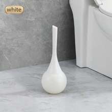 Cepillo de inodoro de lujo, a prueba de agua, en color dorado - Diseño ergonómico de mango largo para la limpieza del baño, higiene del baño, limpieza profunda, uso diario, calidad hotelera, base a prueba de salpicaduras y alcance de 360°. (Moderno, elegante, fácil de limpiar)