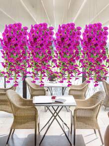 UV-Resistant Artificial Morning Glory Vine - Realistic Pink And Purple Hanging Flower Decor, Suitable For Home, Garden, Wedding, Office And Events - Fits Easter, Thanksgiving And Mother's Day Celebrations, Artificial Outdoor Flowers