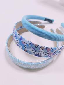 1/3pcs Glitter Headband, Sparkly Wide Hairband For Girl, Makeup Washing Fastening Hair Clip, Shiny Hair Accessories, Suitable For Daily, Casual, School Use - Multicolor - View 11