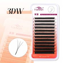 FADVAN D-Curl 3D/4D/5D W Shape Lashs 0.07 7-15mm&Mix Premade W Fan Lash Extensions Natural Soft Black Bushy Style Lashes Faux Mink Individual Lashes , Lash Tech Supplies