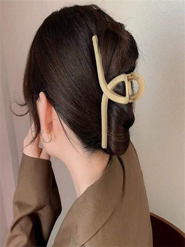 1pc Minimalist French Style Hair Claw Large Hair Claw Clip, Fashion Commuter Matte High-End Hairpin Headdress Back To School