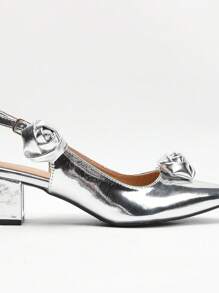 2pcs French Rose Bud Style Detachable Faux Leather Shoe Clips, Decorate High Heels, Sandals For Wedding, Graduation