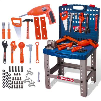 ATENTU Kit Ferramentas Brinquedo Infantil Mesa de Atividades Infantil 53 Peças