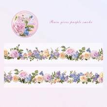 1 Stück dekorative Blumen Washi Tape, Bürobedarf, wasserfeste PET-Tape für Scrapbooking und Rückkehr zur Schule zum Basteln für den Grenzüberschreitenden Handel