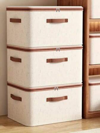 Zusammenklappbare & tragbare Aufbewahrungsbox, staubdichte Kleidungs- & Decken-Organizer mit Feder, platzsparende Heimcontainer - praktisch für Wäsche, ideal zum Aufbewahren von Kleidung & Bettwäsche im Frühling, Außenbereich Gartenlagerung, Schulanfang