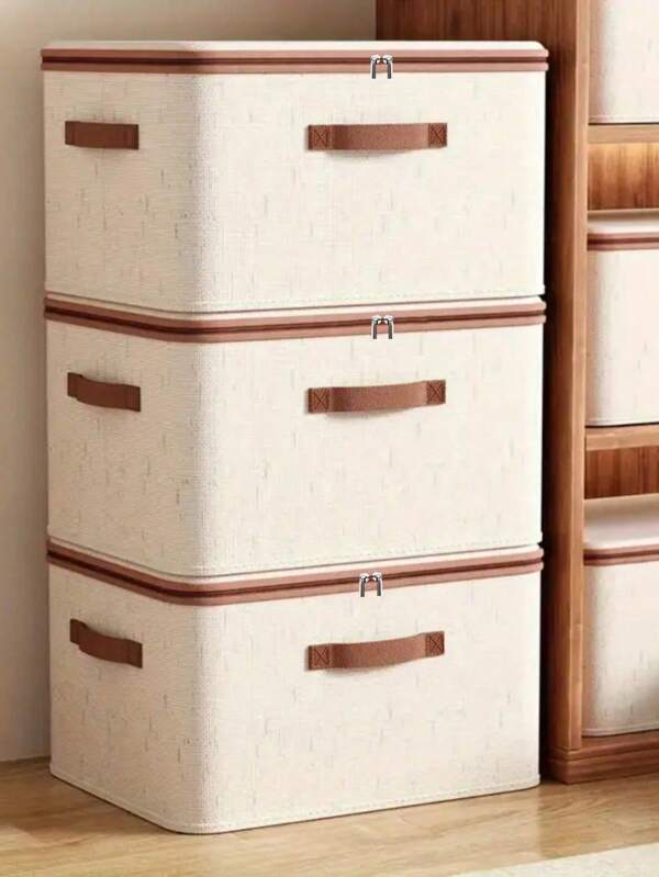 Collapsible & Portable Storage Box, Dust-Proof Clothes & Blanket Organizer With Spring, Compact Space-Saving Home Container - Convenient For Linens, Ideal For Storing Clothes & Bedding In Spring, Outdoor Garden Storage, Back To School