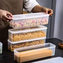 1/3pcs Coriander/Green Onion Storage Box,Clear Long Vegetable Storage Containers With Lids, Space-Saving Refrigerator Fresh-Keeping Container, Thickened Noodle/Egg Organizer, Cilantro, Celery, Airtight Food Saver For Fridge And Pantry, Stackable Design.