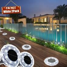 2/4Pcs 8LED Solar Buried Lights, Outdoor Home Garden Street Lights, Garden Atmosphere Decorative Landscape Lawn Buried Lights