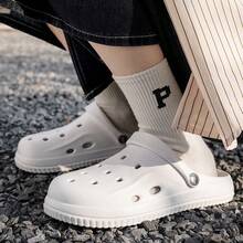 Men's Thick Sole Breathable Sandals, Summer Anti-Slip Indoor/Outdoor Slippers, New 2025 Model, Beach & Sports Wear, Odor Resistant - White - View 6