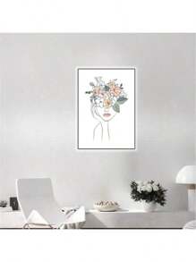 1/6PCS Optional Frame Posters Wall Arts Modern Abstract Minimalist Wall Art Posters Living Room Decor ,Wall Art With Frame