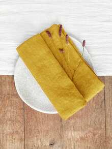 2/6/12Pcs Minimalist Soft Absorbent Yellow Napkins, Modern Table Decor For Restaurant, Home, Party, Festival - Yellow - View 7