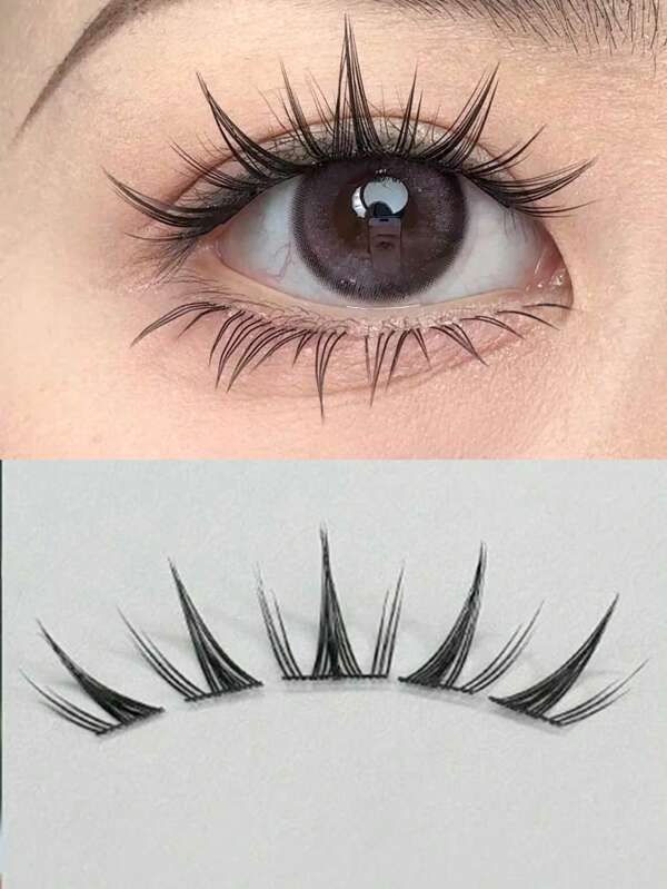 Conjunto de 100 cílios individuais volumosos e charmosos, pequenos e finos, em formato de girassol, cílios postiços de aparência natural, conjuntos de cílios de alto volume para iniciantes, conjuntos de cílios, cílios individuais, cílios postiços