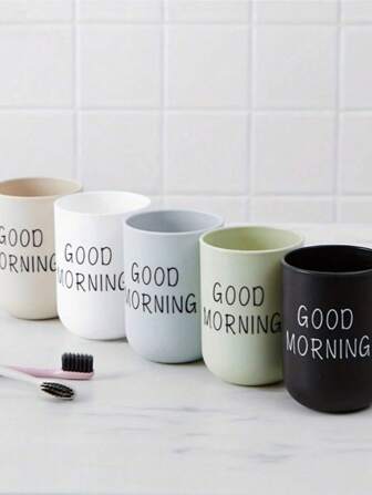 1PC Simple Toothbrush Holder, Bathroom Accessories, Toothpaste Holder, Mouthwash Cup, Drinking Cup, Scandinavian Simple Wash Mug, Home Mug, Bathroom Toothbrush And Mouthwash Mug, Frosted Textured Mug, Household Mouthwash Mug, Toothbrush Mug, Couple's Toothbrush Mug Home Bathroom Decor Fall Decor Back To School