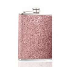 1pc Stainless Steel Shiny Portable Hip Flask, 8oz Capacity, Suitable For Drinking Alcohol, Coffee, Milk, Beverages, Outdoor Camping, Holiday Parties, Perfect Gift For Father's Day, Valentine's Day, Boyfriend/Husband - Multicolor - View 6