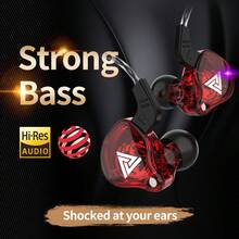 Original QKZ AK6 Pro EDX Pro 1DD 動圈單體 HIFI 低音入耳式監聽耳機，附麥克風 3.5mm AK3 File 運動降噪立體聲耳機 ZST X 雙單體 - 白色 - 查看 9