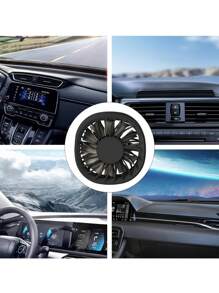 1 pièce Ventilateur de montage sur bouche d'aération de voiture avec lumière colorée, 3 vitesses de vent, faible bruit, ventilateur de refroidissement USB pour véhicules, mini ventilateur de voiture