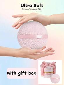 3.7Inch Powder Puff Gifts Favor, Body Powder Puff For Dusting Powder, Women Powder Puff With Storage Container For Bath, Body Powder Applicator And Oversize Powder Puffs For Body Powder - Multicolor - View 5
