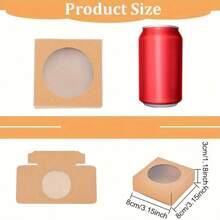 30pcs-Kraft Paper Handmade Soap Packaging Box With Round Clear Window - Foldable Square Design, Perfect For Jewelry Display, Perfect Wedding, Birthday & Anniversary, Wedding Occasion, Bridal Shower Occasion, Birthday Occasion, Universal Occasion