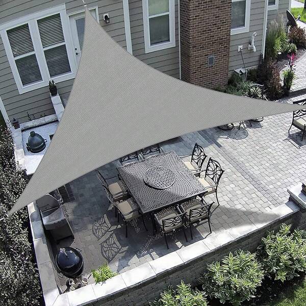 1 pieza Toldo impermeable para exteriores, sombrilla triangular de tela de sombra para jardín, cochera, piscina, balcón, protección solar