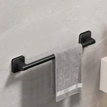 1 Piece Tool Home Wall-Mounted Punch-Free Towel Shelf Bathroom Wall-Mounted Storage Rack Bathroom Towel Single-Pole Toilet Toilet Bathroom Hardware Storage Rack