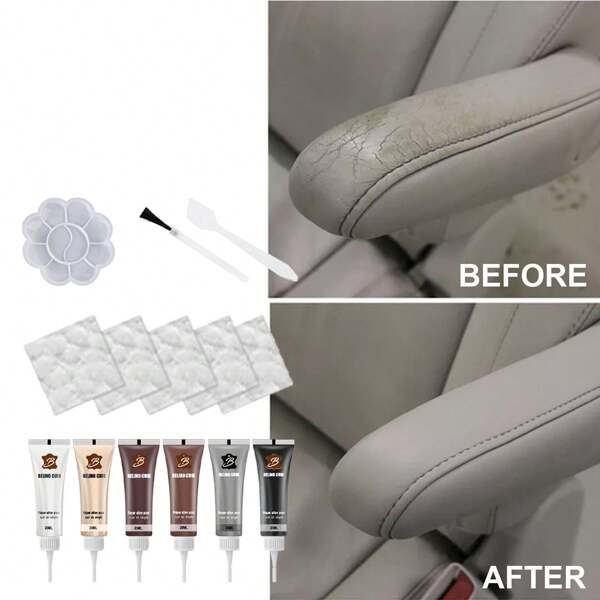 Car Leather Color Repair Cream, Leather Bags, Leather Shoes, Leather Renovation, Sofa Leather Color Repair Cream, Color Change Agent,DIY Restoration In 5 Minutes Leather Clothing Scratch Crack Repair Cream, Leather Seat Repair Cream