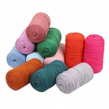1pc/400g T-Shirt Yarn Multicolour Ufilato Grosso Ncinetto Polyester Woven Fabric Knitting Yarn Crochet, DIY Crochet Hand Knitting For Crochet Slippers,Borse Uncinetto, Fettuccia Per Borse,Cushions, Dolls, Crafts - Multicolor - View 12