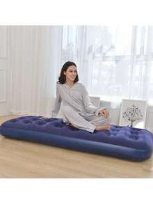 Inflable Individual Camping Cama De Aire Portatil Color Azul - Azul Marino - Ver 6