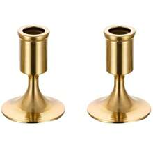 2/4/6/12/30pcs Cone Shaped Candle Holders, Gold/Black Candle Stands For Tabletop Center, Wedding Reception, Holiday Christmas Fireplace Or Home Decor