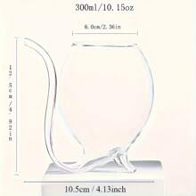 1 Transparent Mushroom Shaped Glass Cocktail Glass - A Creative Party Drinking Utensil For Bars, Clubs, And Food Pubs, Hand Washed Only, Reusable, And Lead-Free Glass, Perfect For KTV, Events, And Unique Dining Experiences. Cocktail Glass